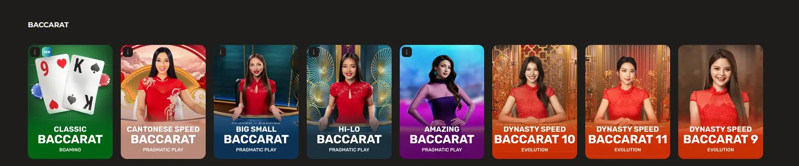 Live Baccarat Tisch bei Oliver Casino Schweiz